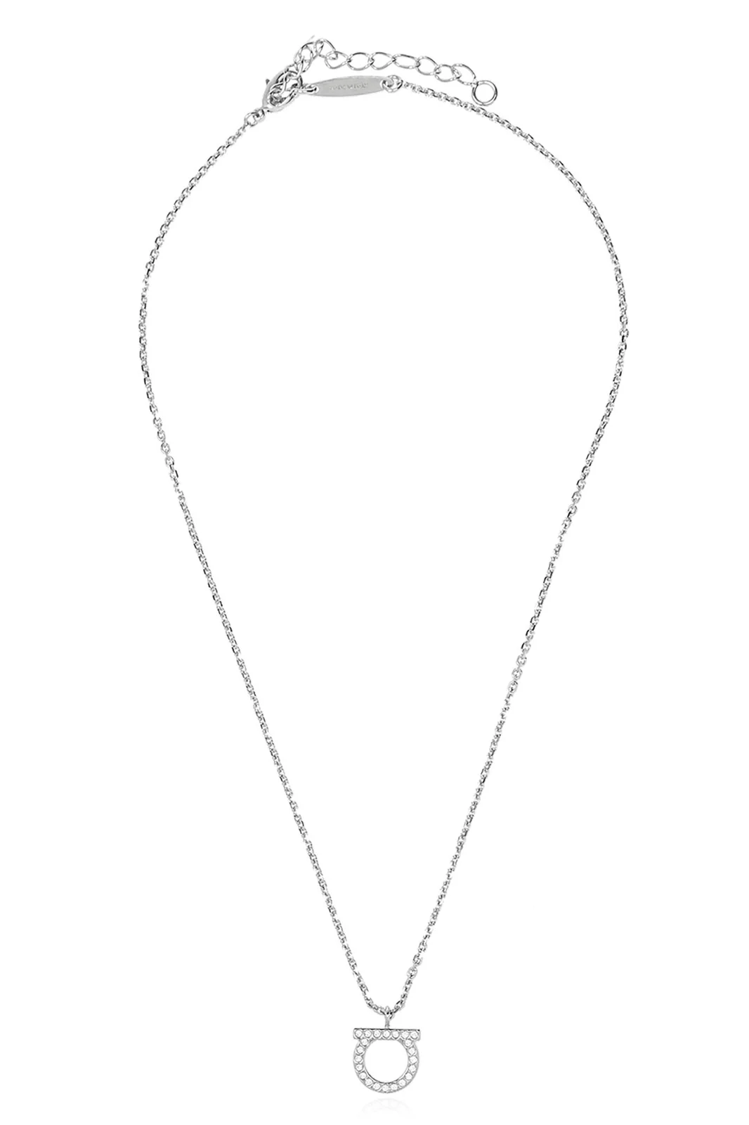 Collar Ferragamo Plateado con Cristales