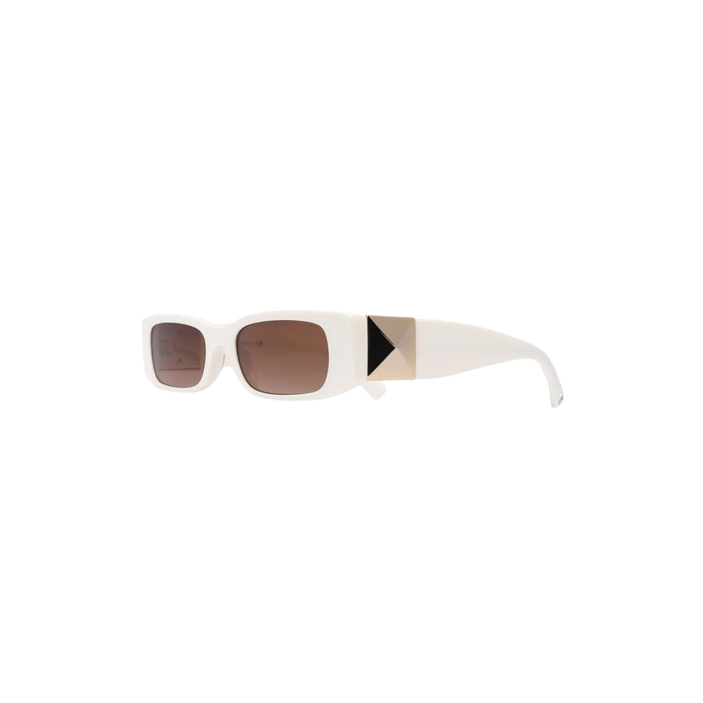 Valentino - Blanco Clásico con Detalle Dorado | Lentes de Sol para Mujer Preowned - Vista 3