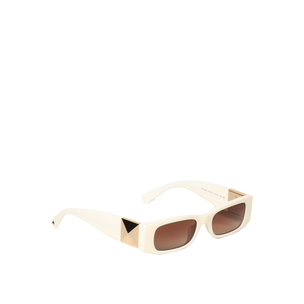 Valentino - Blanco Clásico con Detalle Dorado | Lentes de Sol para Mujer Preowned - Vista 4