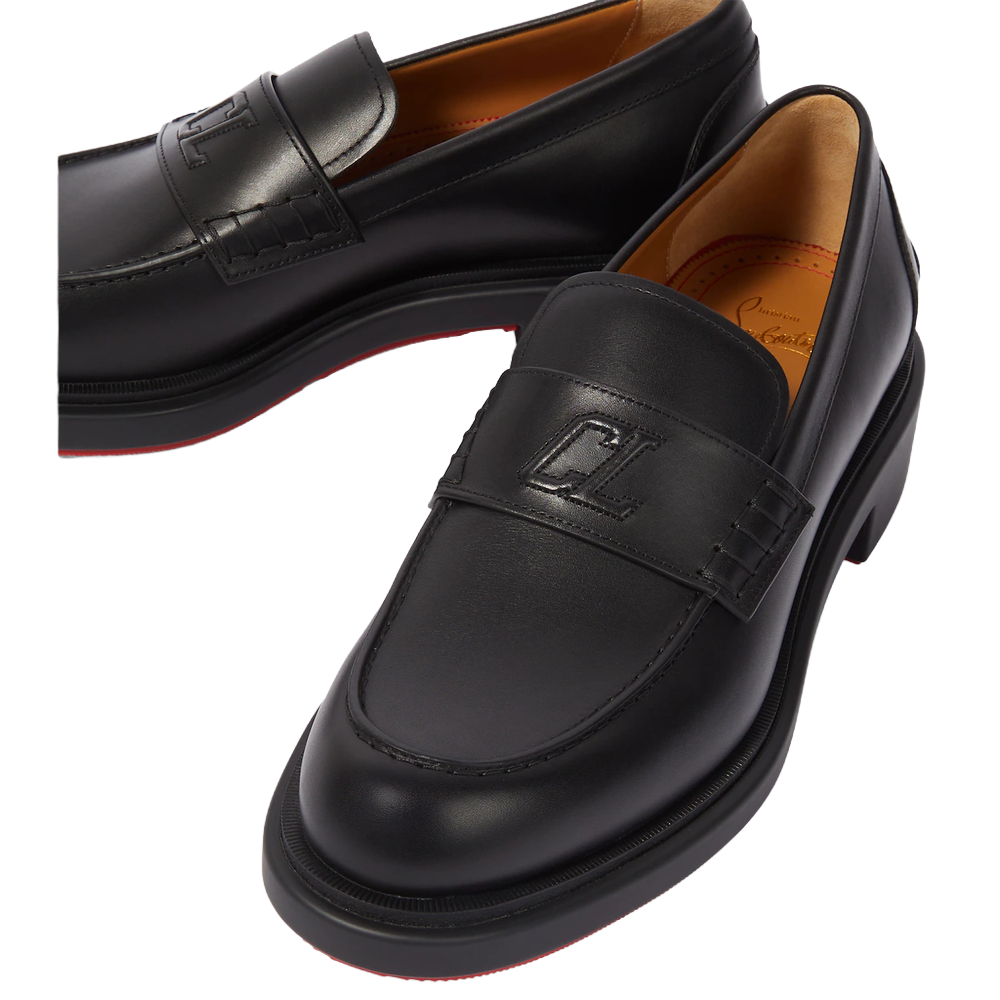 Christian Louboutin Mocasines de Piel con Monograma Preowned