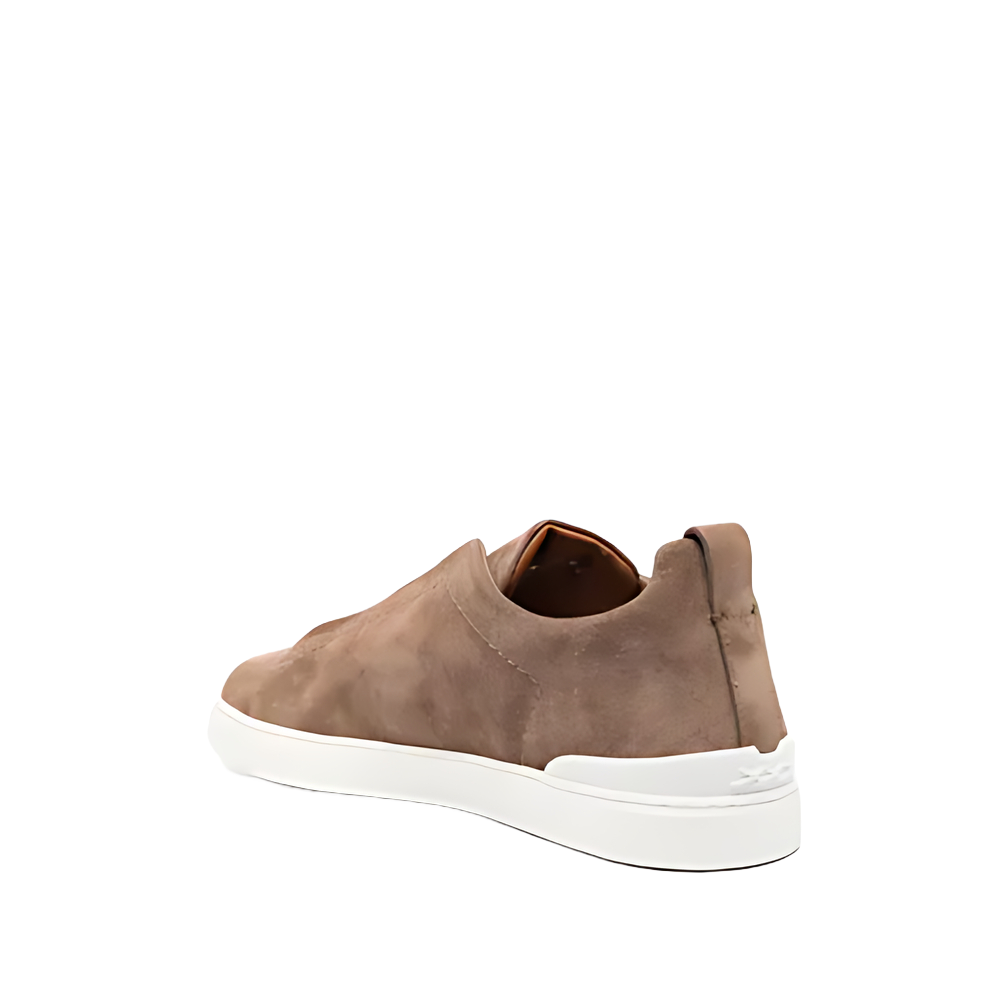 Tenis Zegna Triple Stitch Dark Beige - Vista 3